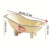 1Pc Cute Plastic Bathroom Soap Dish - Bowknot Design Soap Holder with Creative Drainage - Bathroom Accessories Tray 2