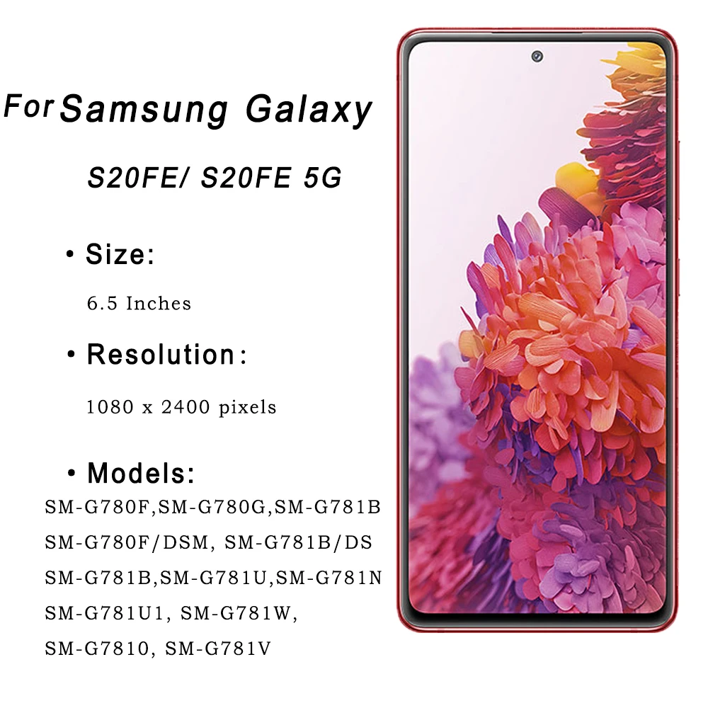 OLED For Samsung Galaxy S20 FE G780 LCD Display S20FE 5G G781