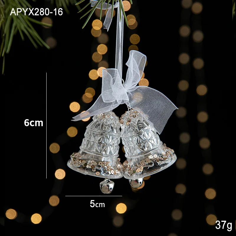thumbnail image 1 of Christmas Tree Decorations Golden White Red Metal Bell Gingerbread Man Jewelry Set Christmas Home Decorations Party Supplies, 1 of 5
