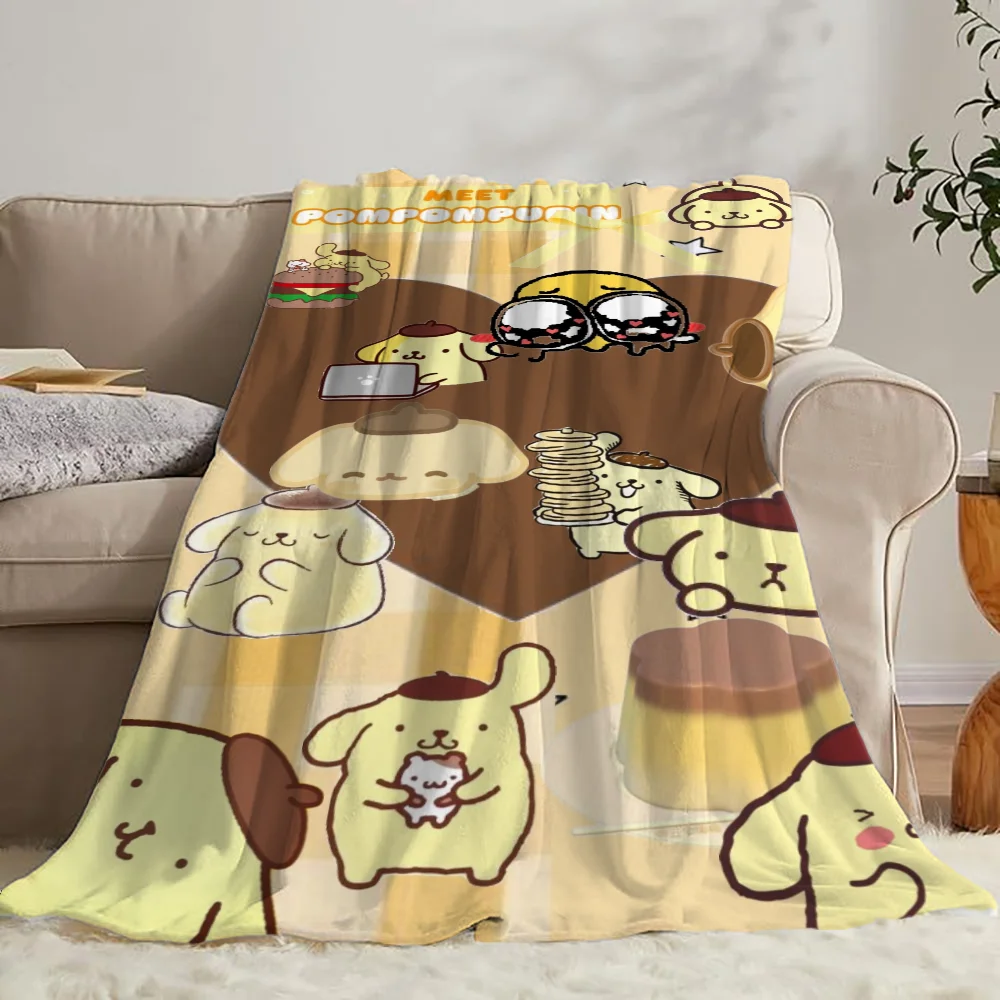 Cobija POMPOMPURIN Children's Blanket King Size Sofa Blankets and Throws Interior for Home Designer Throw Blanket Luxury Knee & 3