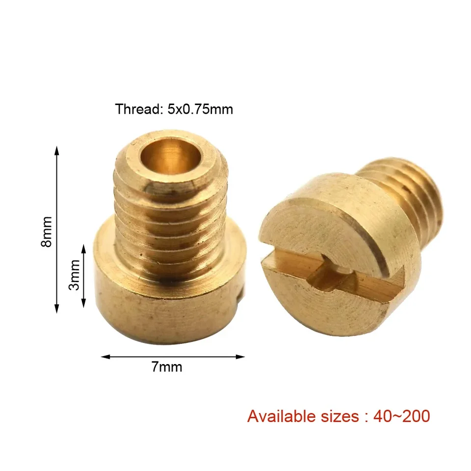 25pcs Motorcycle Carburetor Main Jet Nozzles Kit 55 -115 M5 Accessories Metal For Dellorto PHBG 21 PHBG 19.5 PHBG 19 SHA - 201355758