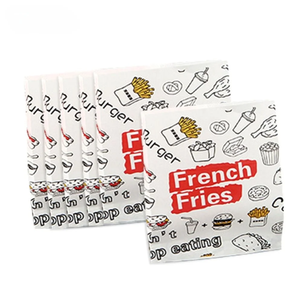 100Pcs Greaseproof Oil-Resistant Paper Bags for Food Packaging, Non-Stick French Fries,... - SKU NSFF1517 - UGI Packaging