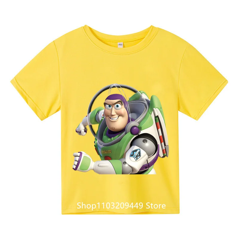 Toy Story Summer Girocollo Manica Corta Per Bambini 3-14 Anni Toy Story Kawaii Casual Cute Girls T-Shirt Ragazzi Abbigliamento Sportivo