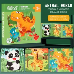 Magnetic Animal-Themed Montessori Puzzle Book - Educational Toys (NB150C1-Animal)