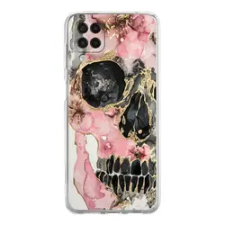 Vibrant Skull Design Pink and Purple Hard Phone Case Cover - Samsung A13 (B7)