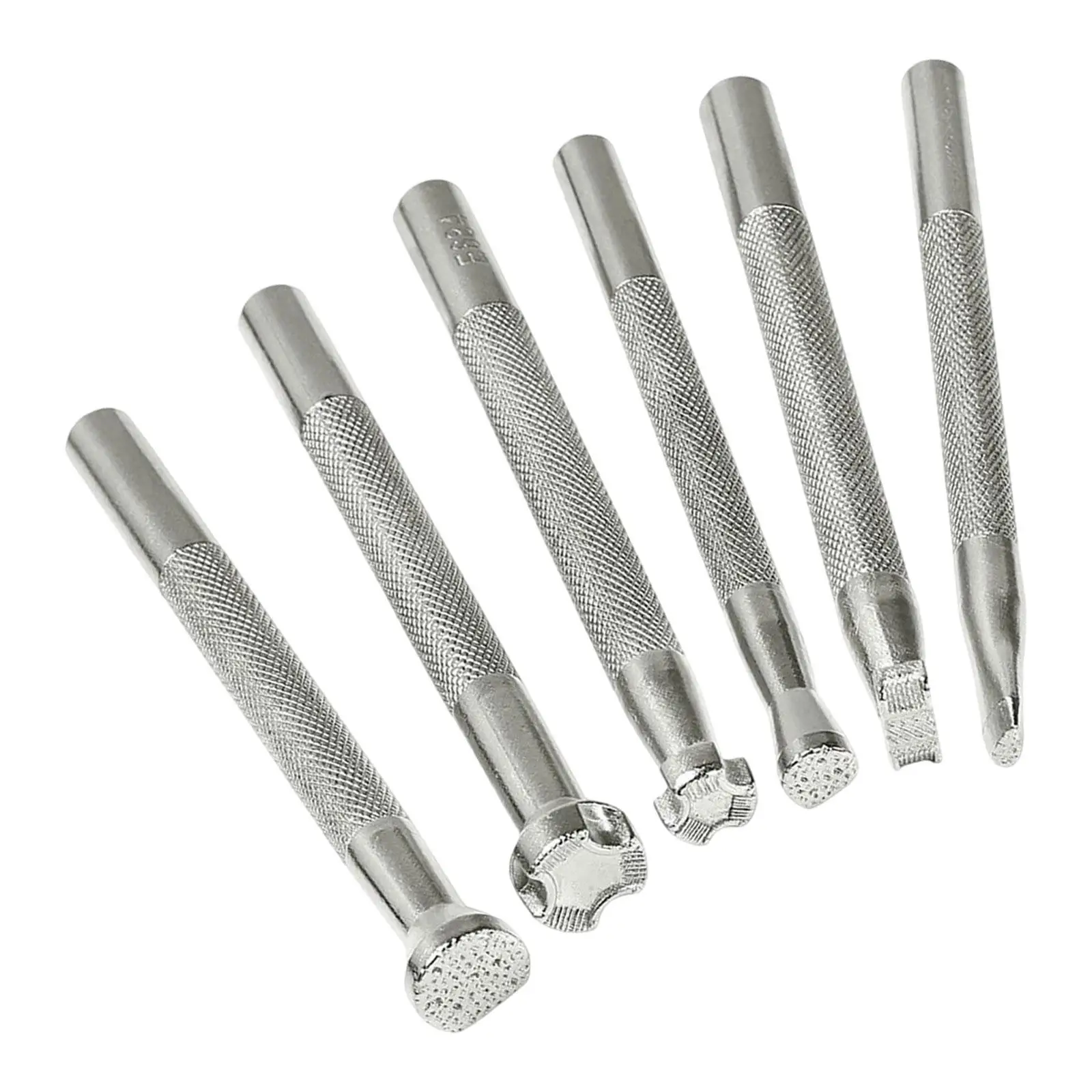 6 Pieces Leather Stamping Tools Metal Leather Stamps Adults Patterns Stamp Punch Leather Carving Tools for DIY Art Working