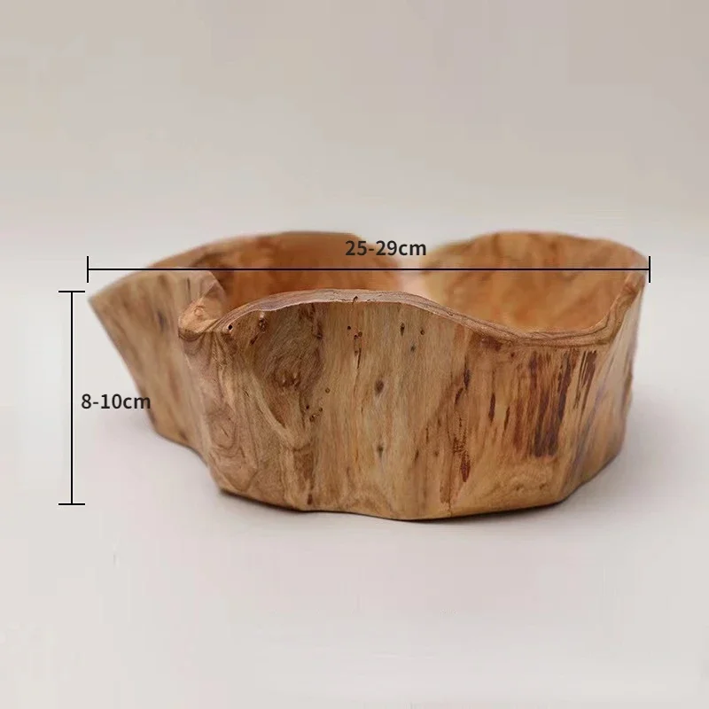 Handmade Natural Wood Fruit Tray Wooden irregular Bowl Snack Sushi Bread Dessert Candy Plate Salad Trays Home Decoration 6