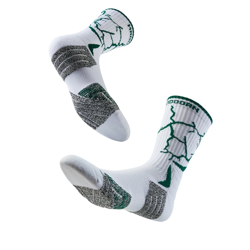 

Veidoorn Professional Sport Socks Men Anti Slip Strips Ankle Protection Thick Sock for Fitness Workout Basketball Running