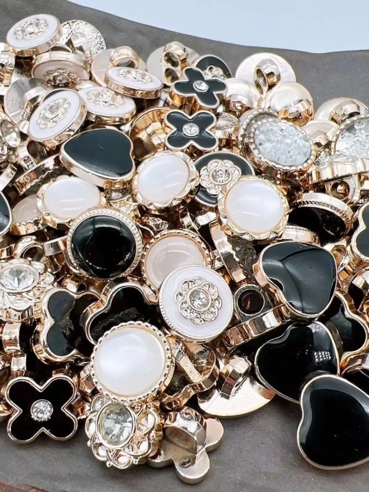 진주 단추 여성용 장 소형 셔츠 스웨터 가디건 라운드 모양 다용도 탑 매칭 의류 홈 패브릭