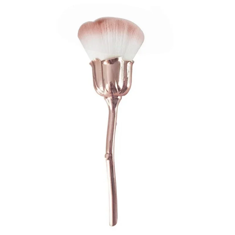 Floral Rose Nail Art Dust Cleaning Brush Tool