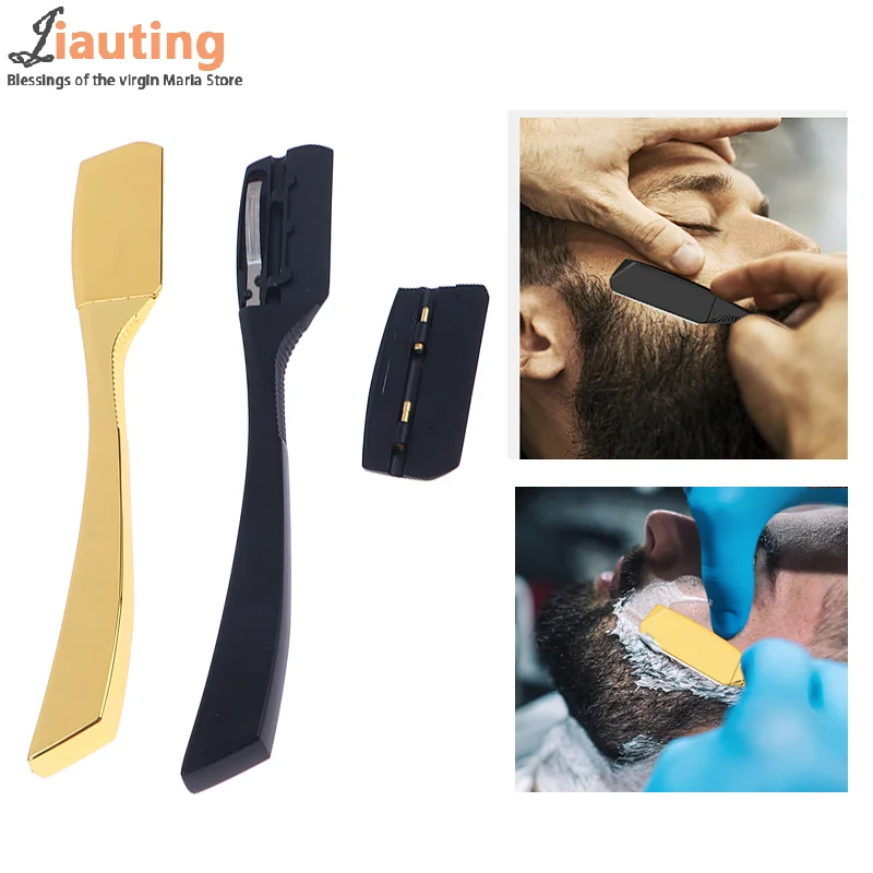 

Barber Razor For Haircut Zinc Alloy Hairdresser Professional Manual Shaver Straight Edge Men Shaving Tools Shave Beard Cut Tool