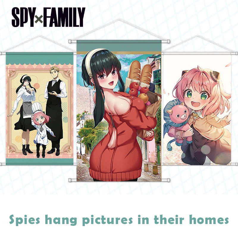 

Spy Family, Jol'Ania Scrolls, Anime, Two-dimensional Decorations, Hanging Pictures Around The Family, Silk Cloth Posters
