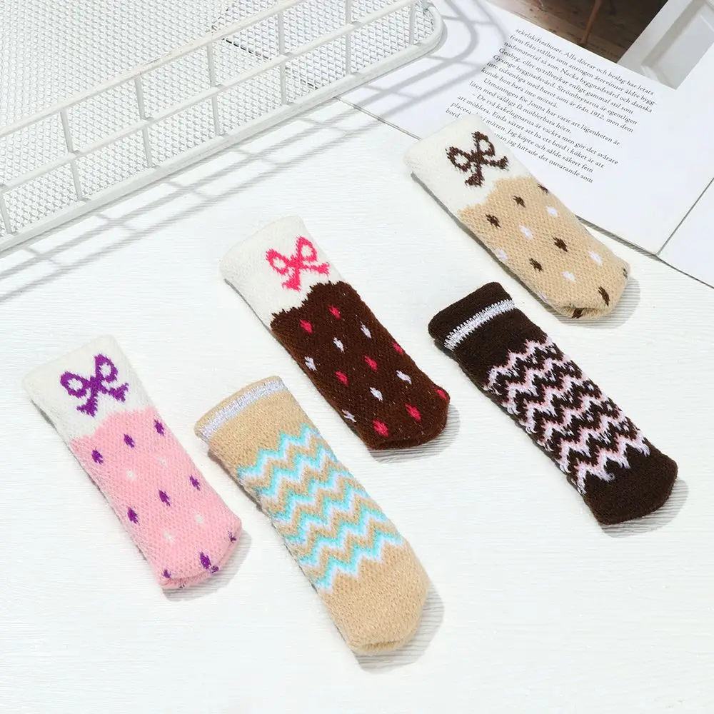 4Pcs/Set Elastic Non-slip Knitting Anti-Noise Chair Socks Protective Case Table Foot Cover Furniture Legs Sleeves