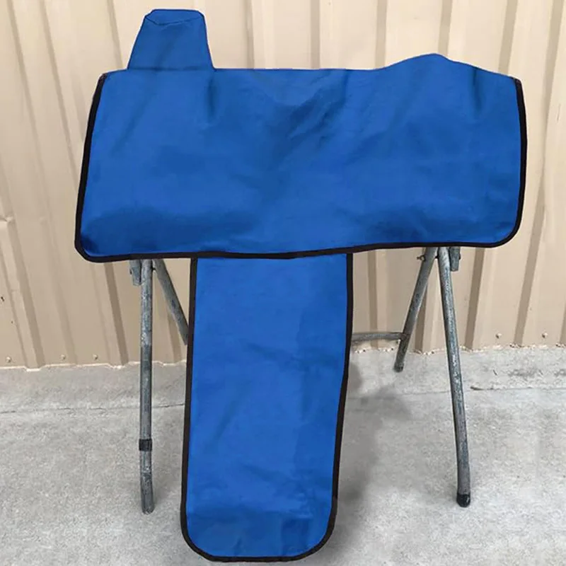 600D Oxford Cloth High Elasticity Dust-proof Saddle Cover Black Saddle Cover for Storage of Horse Gear Dust-proof  Horse Saddle 4