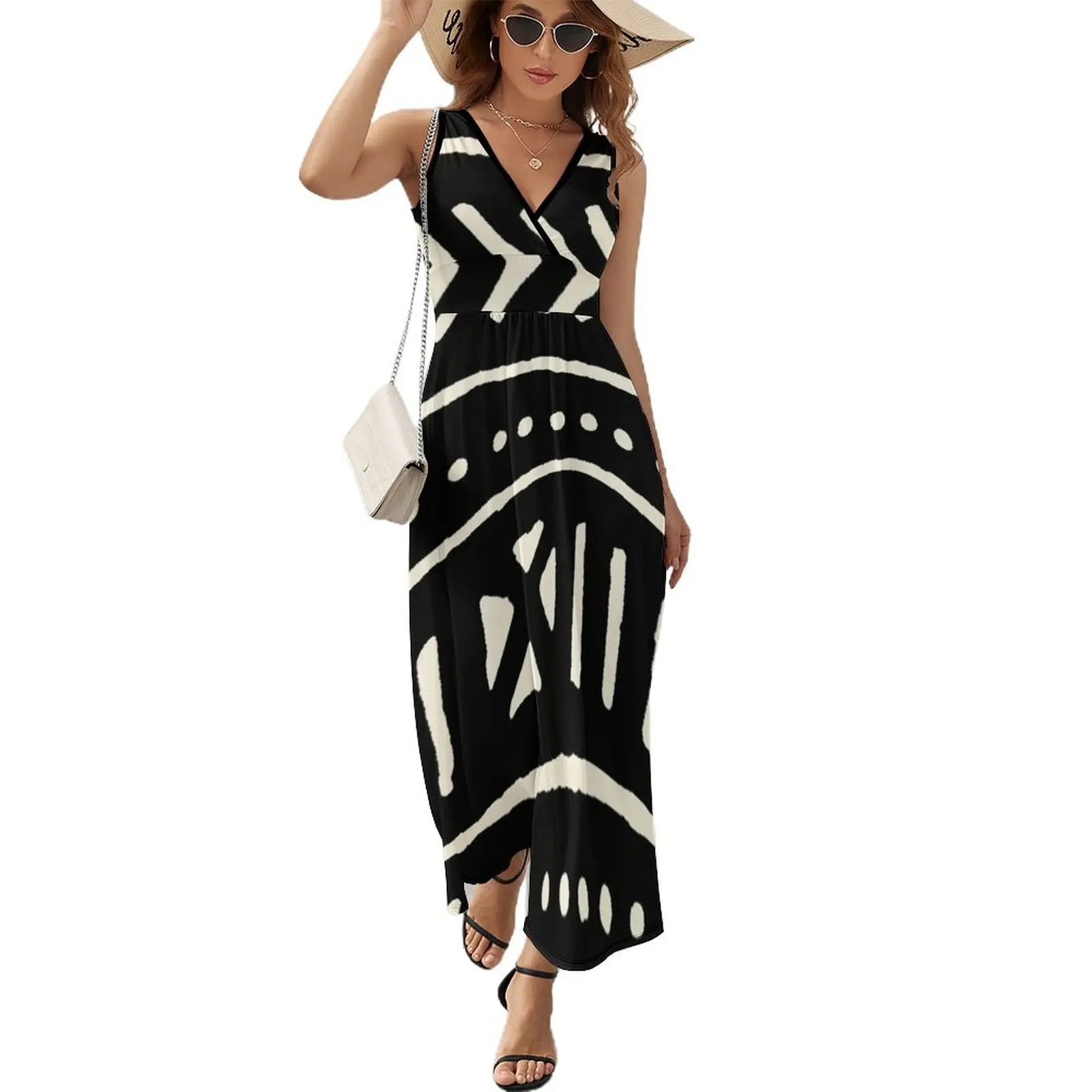 bandage mini dress White Contrast Trim Short Sleeve Elegant A-Line V-Neck Cap casual skater dress Size:Large [ 31-32 in ]