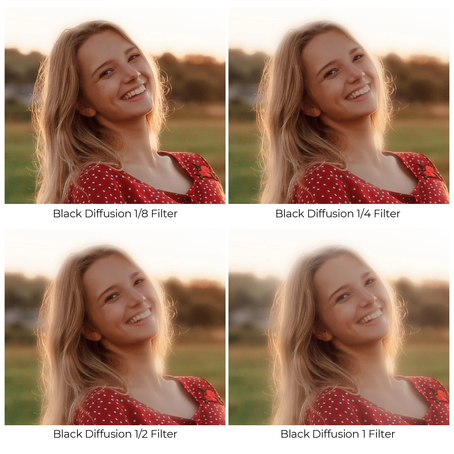 K&F Concept 1/4 & 1/8 ブラックミスト拡散フィルターキット マルチ