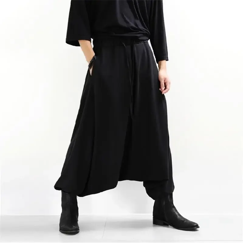 

Men's Casual Pants, Wide Leg Pants, Harem Pants, Loose Low-grade Hanging Crotch, Long Pants Large Size