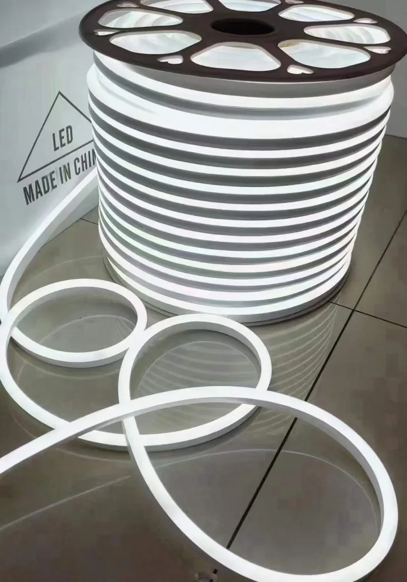 220V LED Neon Strip Light EU Plug SMD2835 120Leds/m Strip Flexible High Brightness Outdoor Neon Sign Waterproof Soft Lamp Belt