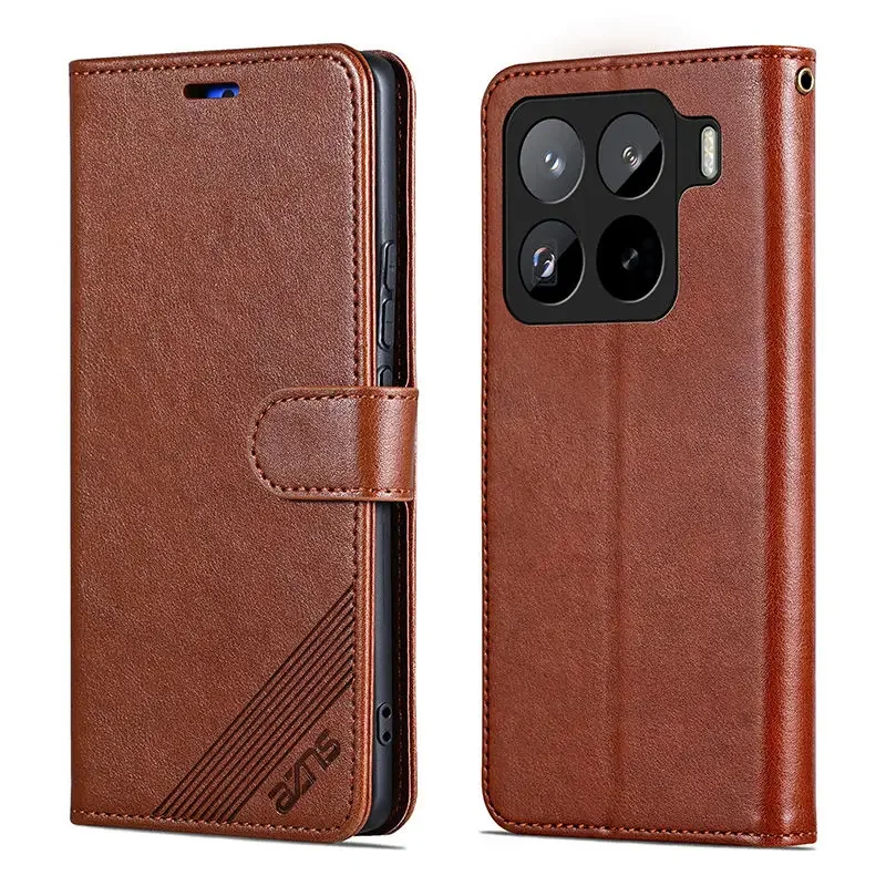 Leather Magnetic Wallet Phone Case with Card Holder