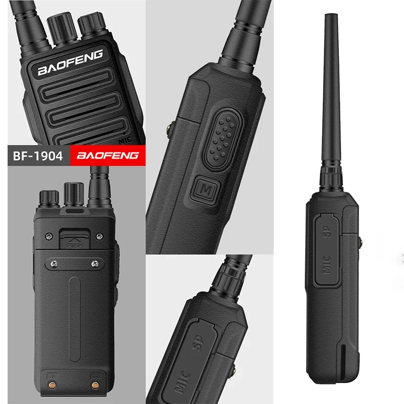 BaoFeng BF-1904 Walkie Talkie High Power Type-C Charging UHF 400-470MHz Portable Powerful Penetrating Radios FM Radio Long Range 4