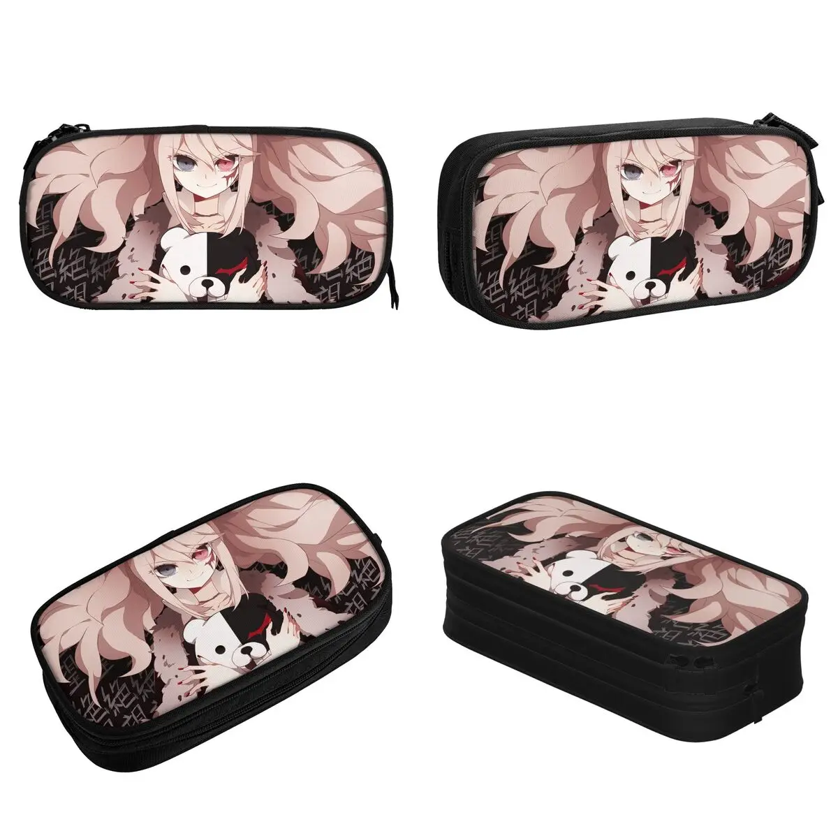 Cute Junko Enoshima Pencil Case Danganronpa Amine Pencil Pouch Pen Box for Student Large Storage Bag Students School Accessories