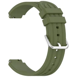 Premium Soft Silicone Sport Strap - Adjustable Loop Wristband - Garmin CIRQA (Army Green)