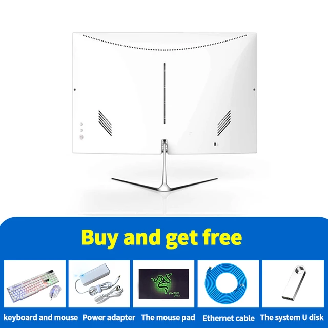 Touch Screen All-in-One Desktop10-Point Capacitive 24" Gaming Pc Desktop Computer Complete Full Set Support Wifi Pc All In One 2