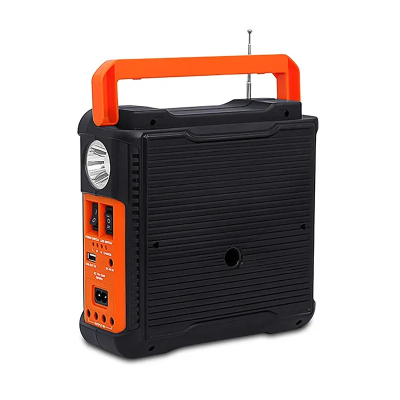 Portable Solar Light USB Charger Home FM Radio Solar Panel Power Generator Kit with 3 LED Bulb Emergency Outdoor Camping Light