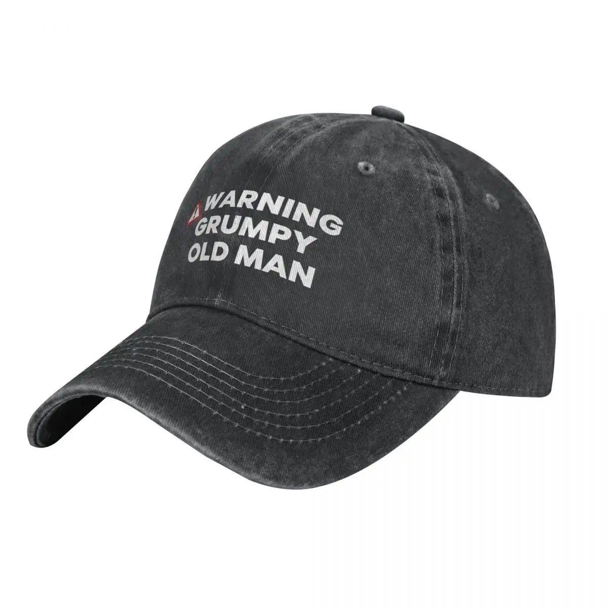 Warning Grumpy Old Man. Funny Old Man Saying. Great For Grumpy Dads. White Cowboy Hat Custom Cap Men Golf Wear Women's