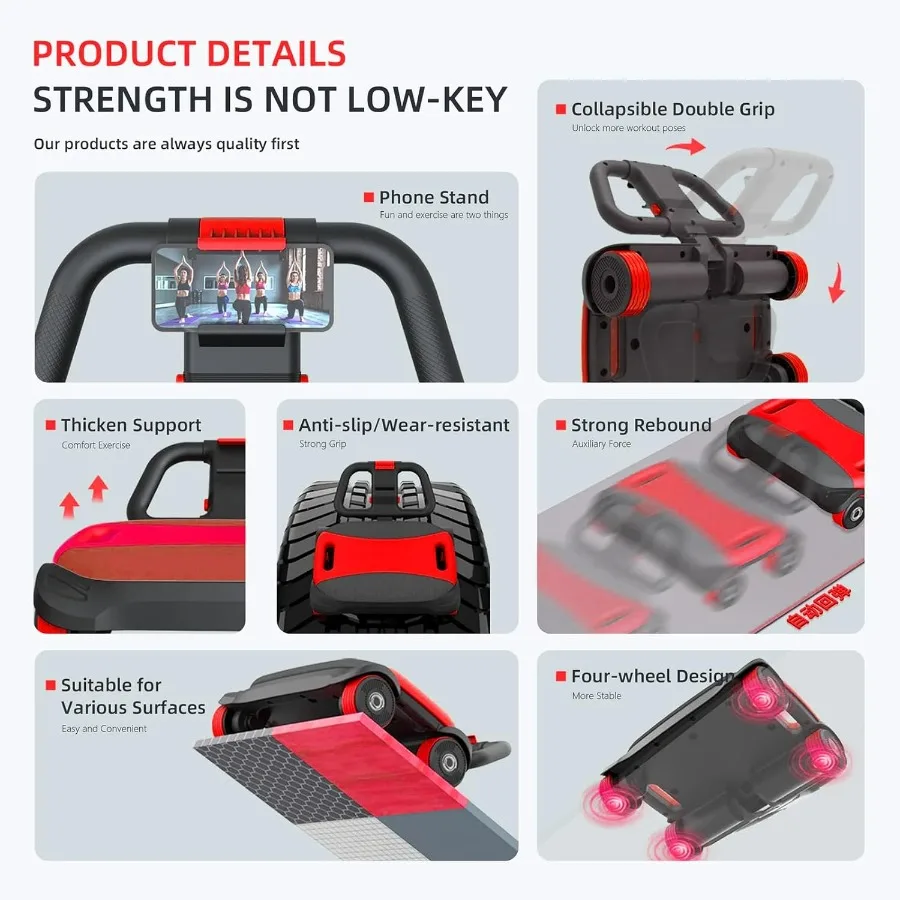 2025 AB Roller Wheel - 4 wheel elbow support abdominal wheel automatic rebound abdominal fat burning weight loss core training e