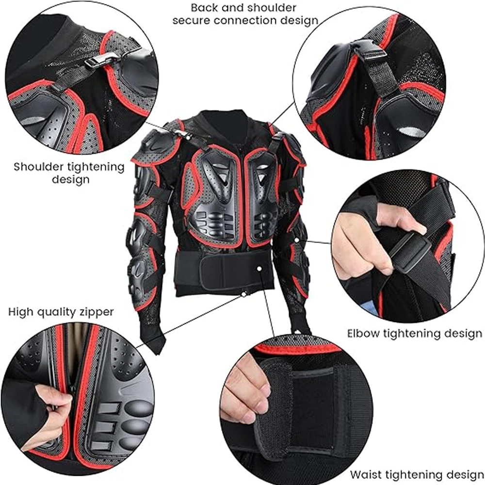 Motocross Armor Motorcycle Jacket Men Body Wear-Resistant Anti-Drop Bicycle Racing Jacket Riding Motorbike Moto Protection