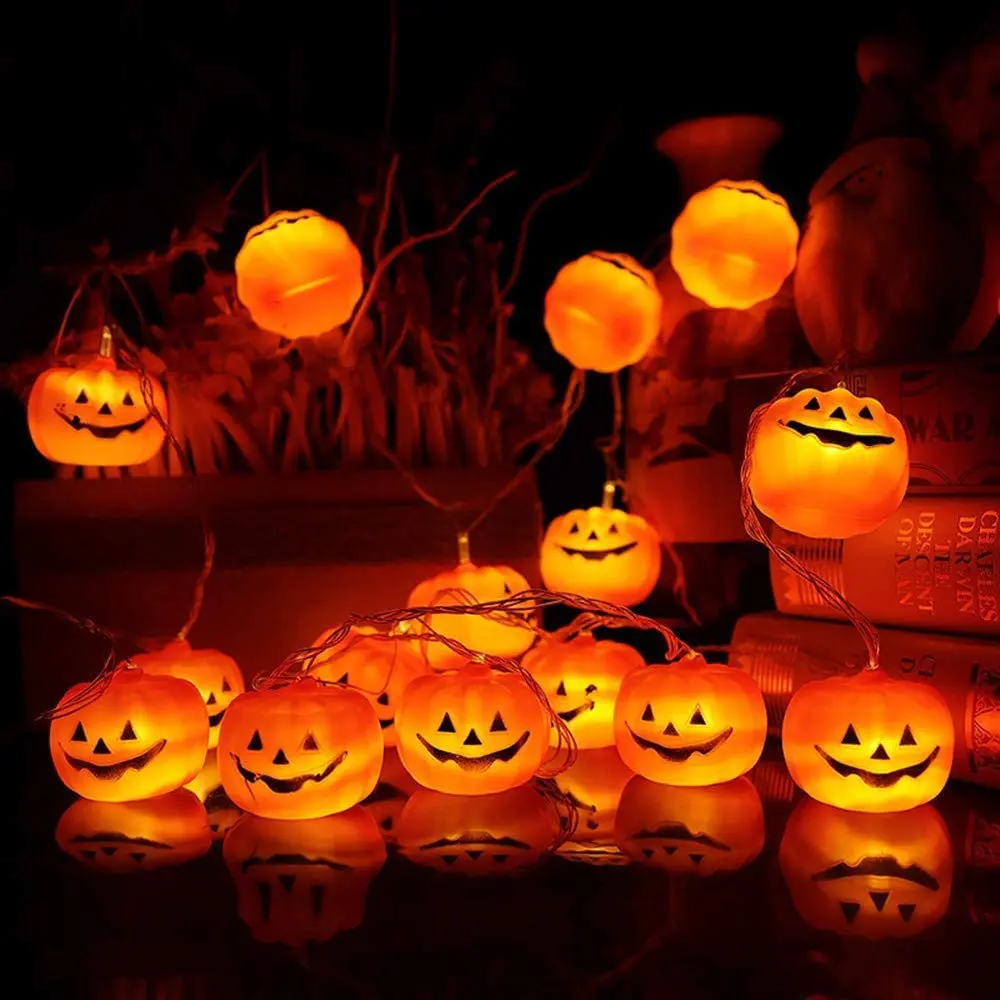 

1.5M/3M LED Halloween String Lights Horror Pumpkin Portable for Indoor/Outdoor Halloween 2023 New Party Carnival Decors Props