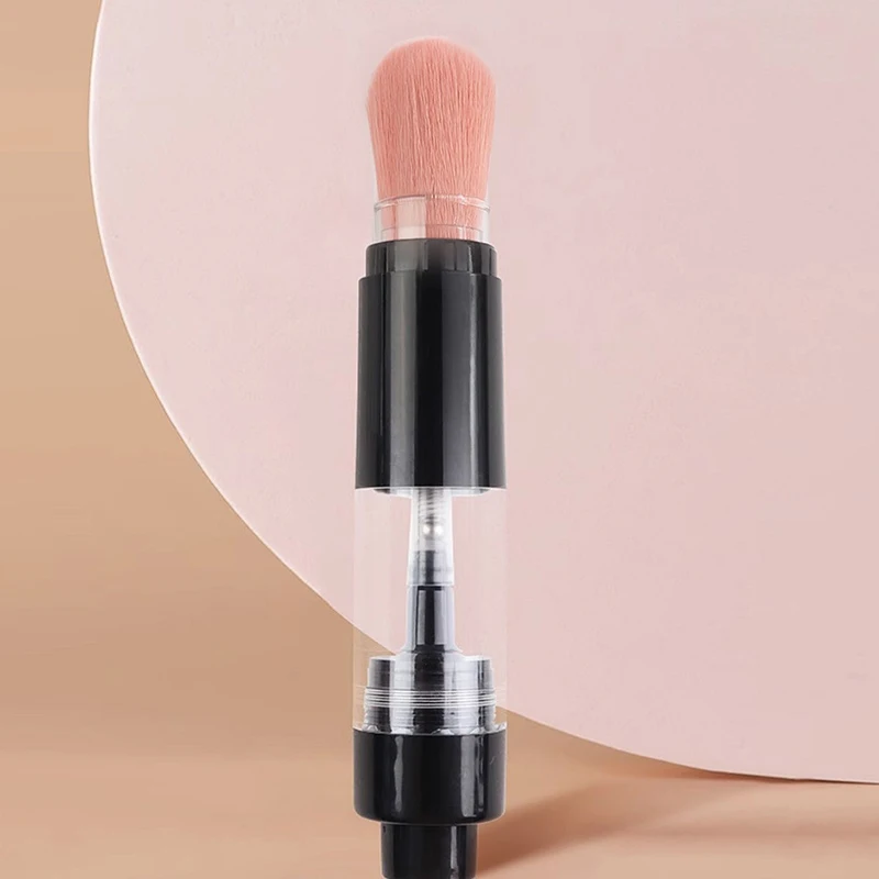 Refillable Push-on Spray Powder Brush-Multi-functional Cosmetic Brush For Foundation Blush Loose Powder Professional Makeup Tool