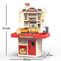 Children Kitchen Toys Furniture Simulation Dinnerware Boys Girls Kids Gift Education Play Tool Electrical Cooking Food Game 2