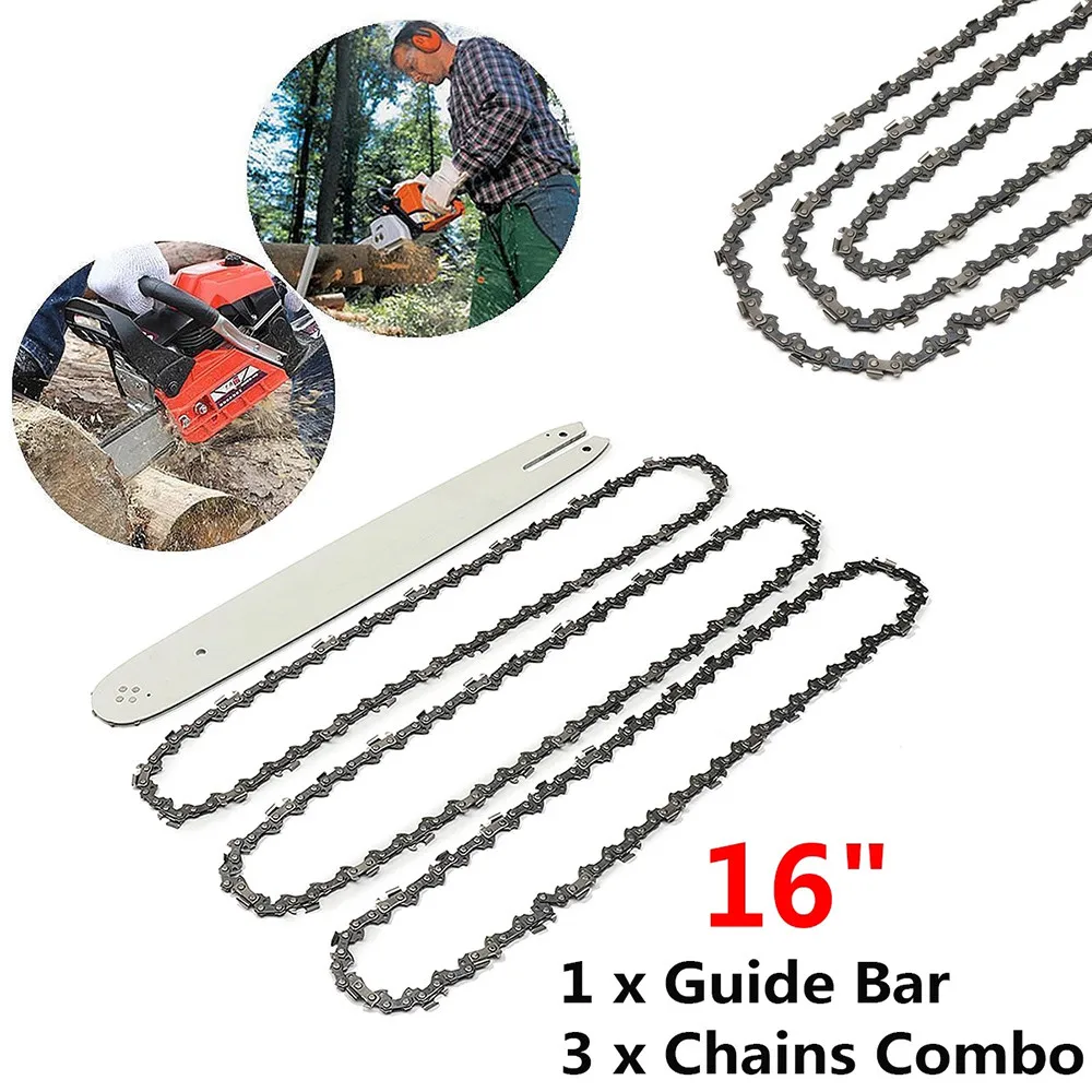 14 Inch Chainsaw White Guide Bar With Saw Chain 3/8 LP 50 Section Saw Chain  For STIHL MS170 MS180 MS250 Power Tool Accessories - AliExpress