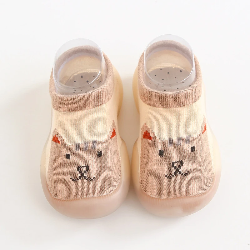 Cute Animal Pattern Toddler Shoes Newborn Baby Boys Girls Soft Soled Breathable First Walkers Skin-friendly Floor Socks 3
