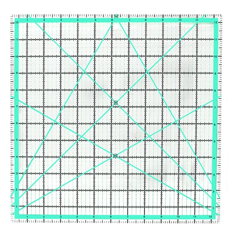 4PCS Square Quilting Ruler (12.5/9.5/6/4.5Inch) Sewing Acrylic Ruler Anti-Slip DIY Quilting Tools Durable Easy Install