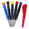 5 Colors 2.8mm Woodworking Mechanical Pencil Comes with Pencil Cap Pencil Sharpener 2B Lead Solid Deep Hole Marking Pen 3