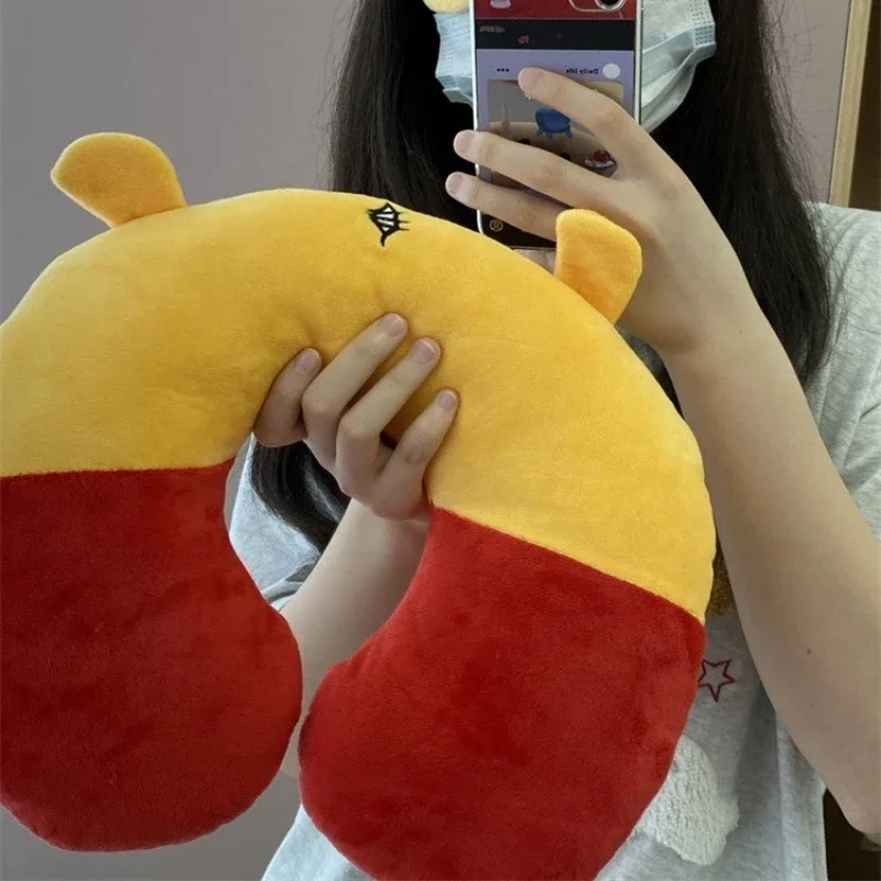 Lovely Pooh Bear U-shaped Neck Pillow Eye Patch Comfortable Travel Pillow With Eyeshade Cartoon Nap Pillow Blindfold Gifts 6