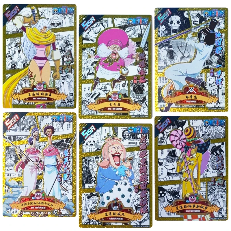 One Piece Ur Ssr Series Collection Card Charlotte Linlin Shanks Personaggi Anime Bronzing Flash Card Cartoon Toys Regalo Di Natale