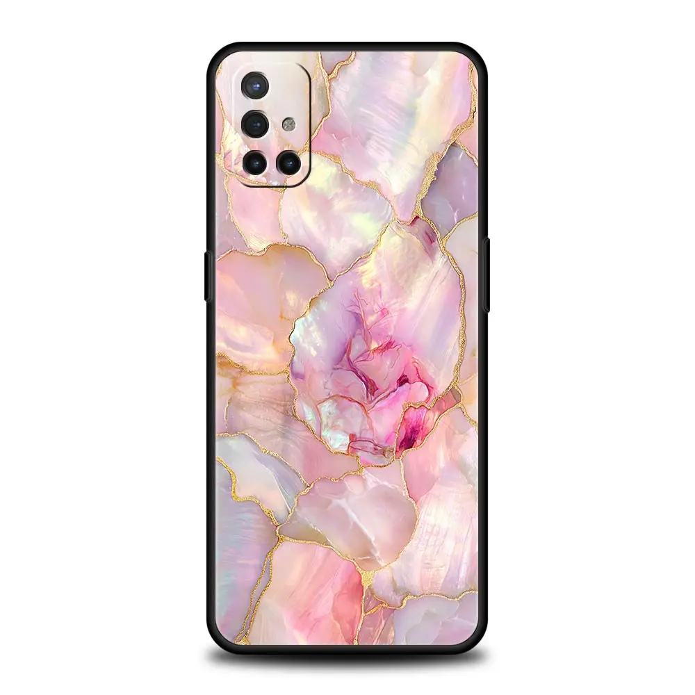 Elegant Gold & Pink Marble Phone Case - Stylish Protective Cover