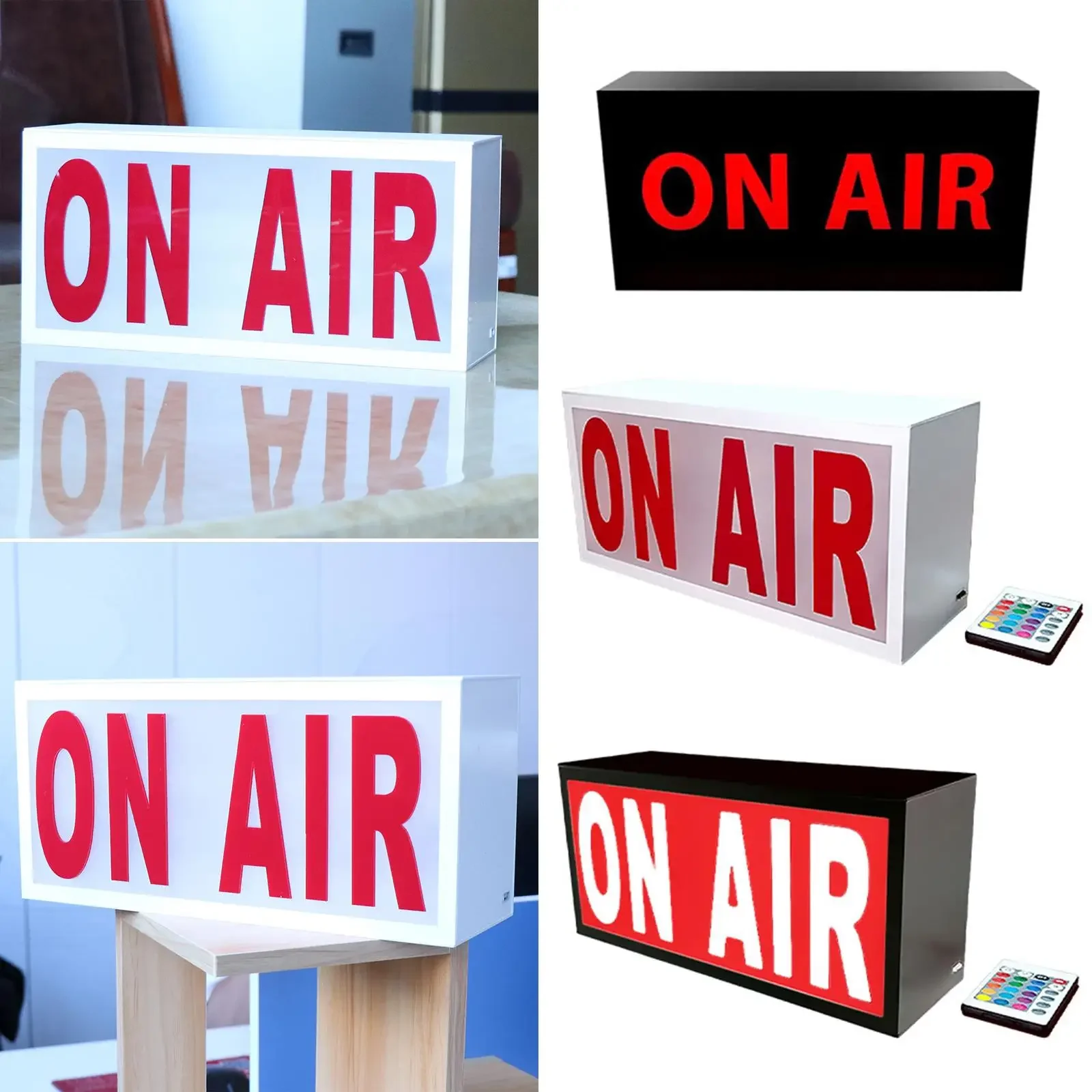 On The Air Light up Sign LED는 디밍이 가능한 기능으로 조명됩니다. 바 시네마 스튜디오 펍 벽 장 기록 표시
