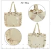 Japanese Style Ruffled Ribbon Bowknot Portable Shoulder Bag Female Shopping Storage Large Capacity Totes Badge Shoulder Bag Girl 6