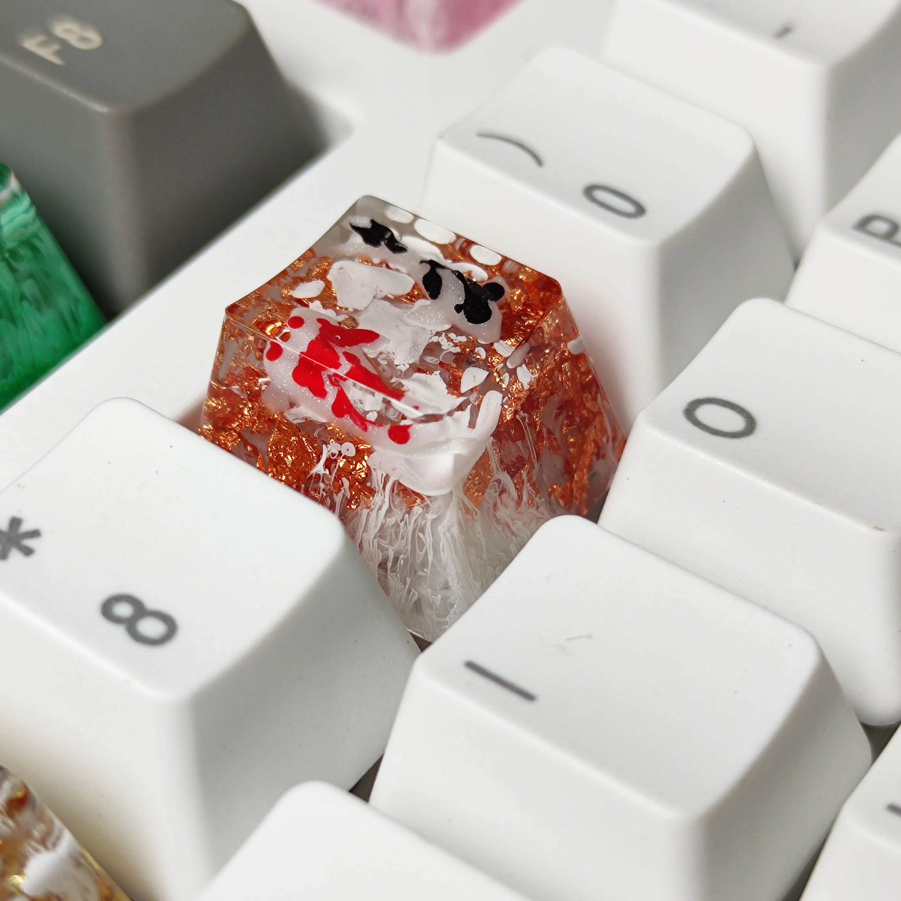 Cenário personalizado, Koi Resina Keycaps 1U, Teclado