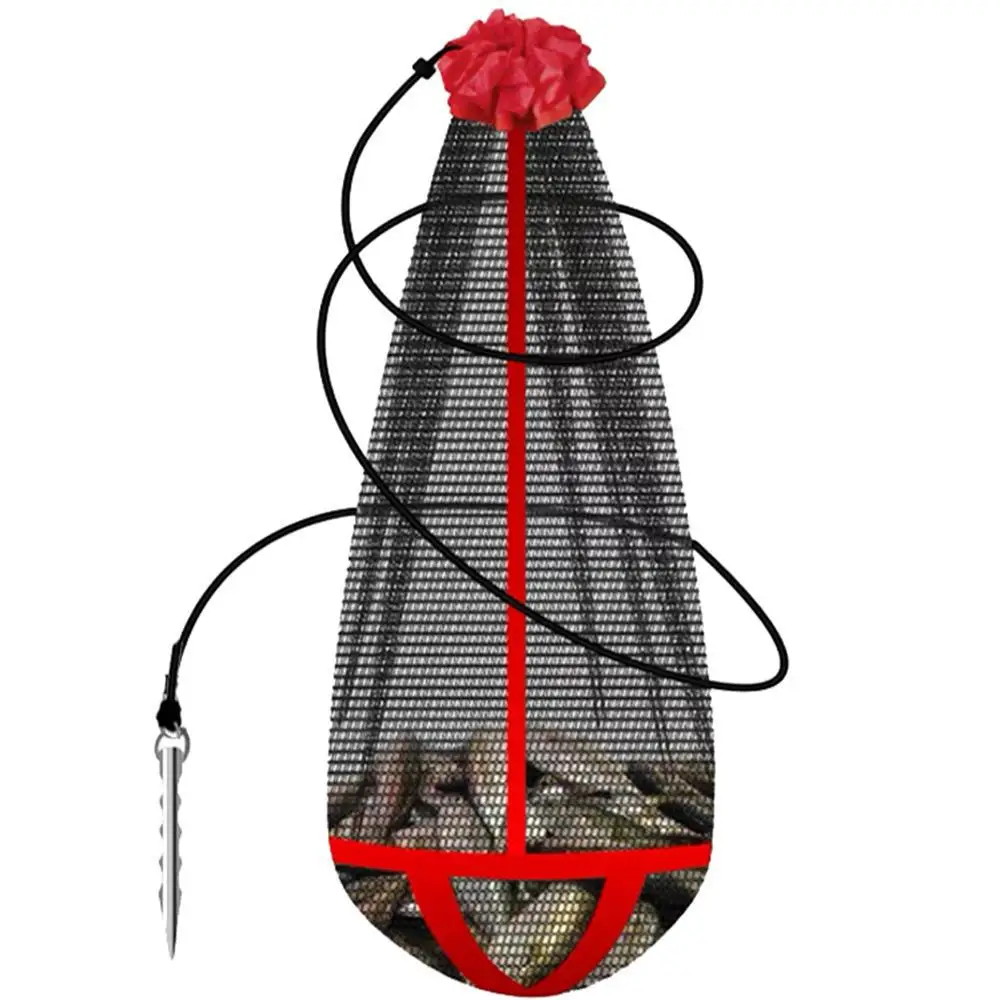 Filet de pêche pliable à mailles épaisses - Sac de transport pour poissons vivants et matériel