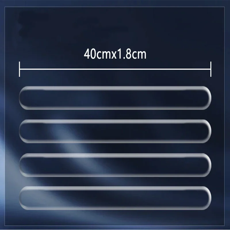 Extended Car Door Bumper Strip Transparent Body Protector Anti-scratch Anti-scuff Protective Strip Body Decoration 4PCS