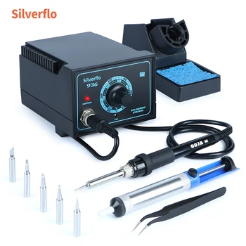 Silverflo 936 Soldering Station Anti-Static Welding Rework Station Mini Soldering Iron Station for BGA SMD PCB IC Repair 1
