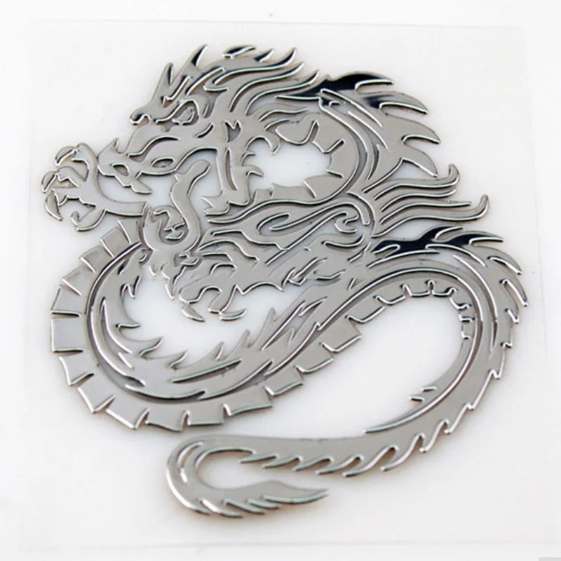 

3D Dragon Sticker Car Trunk Nickel Alloy Badge Emblem Dragon Sticker Accessories Adhesive Car Styling Badge Stickers