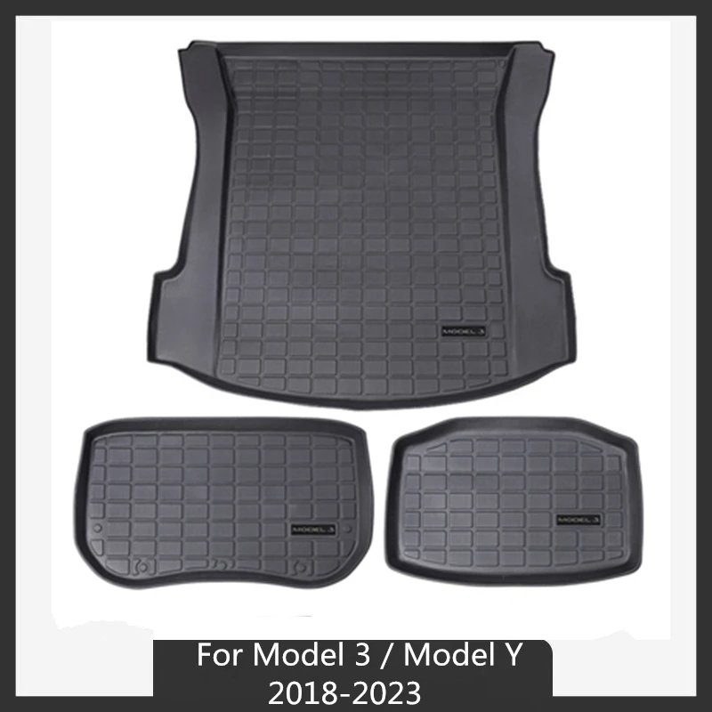 For Tesla Model 3 Y 2018 2023 Tpe Trunk Frunk Mats Allweather Cargo