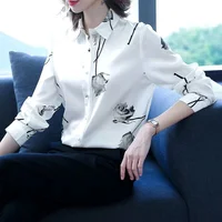 Woman Spring Autumn Style Blouses Shirts Lady Casual Long Sleeve Turn-down Collar Flower Printed Blusas Tops DF4851 - Image 4